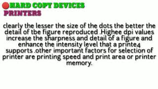 Hard copy devices in computer graphics |telugu tutorial