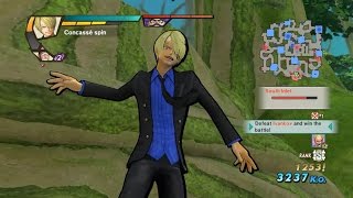 One Piece Pirate Warriors 3 Sanji Pre Time Skip Level 100 Gameplay