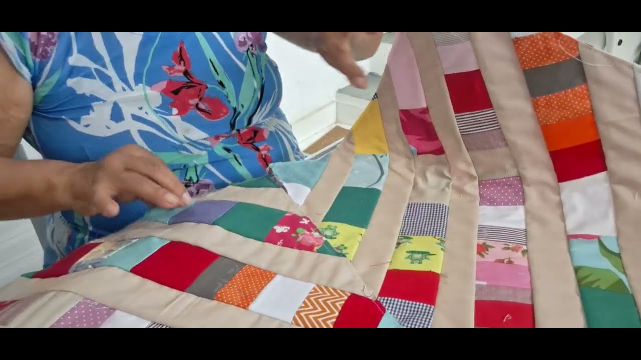 Vamos fazer um lindo trabalho com retalhos de tecidos jogo americano 