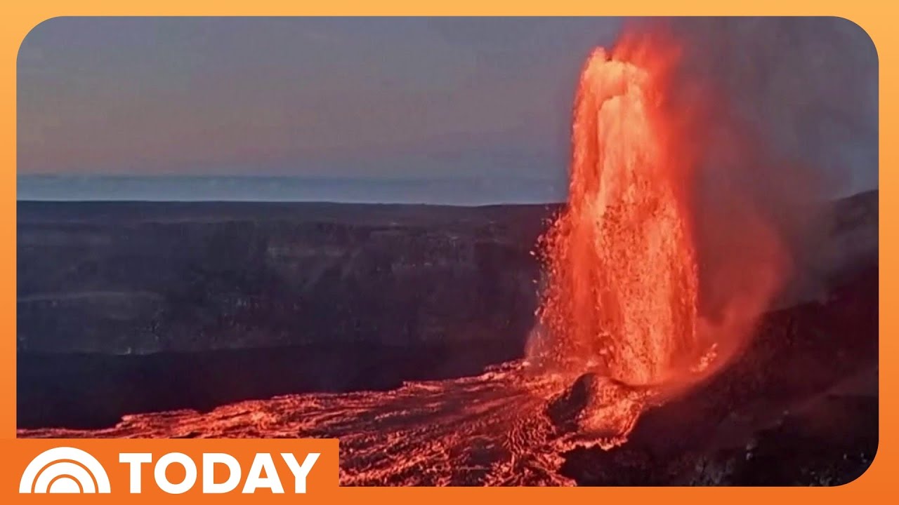 Lava Fountains Soar 1,200 Ft. After Mount Kilauea Volcano Erupts