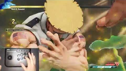 Street Fighter V - Guile Trial Combos with Mini Fight Stick