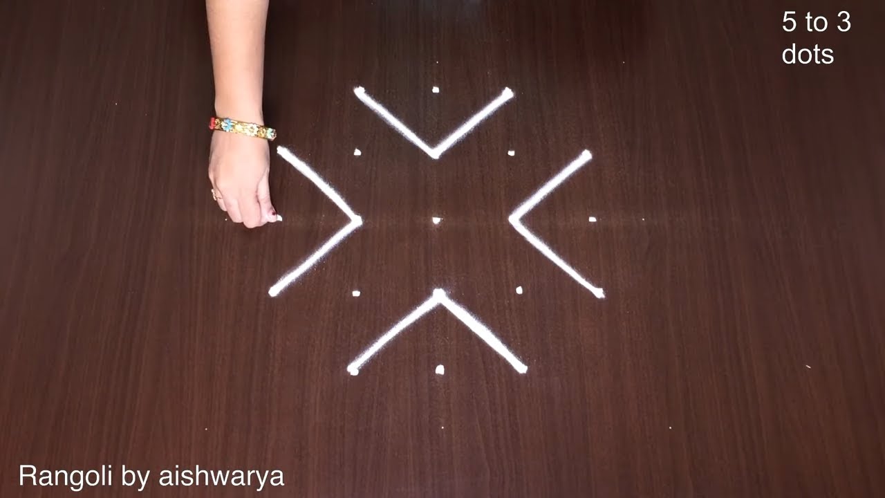 5 by 3 Dots Kolam Designs