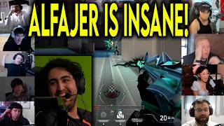 Valorant Streamers React To FNC Alfajer UNREAL 4k Against Vitality In VCT