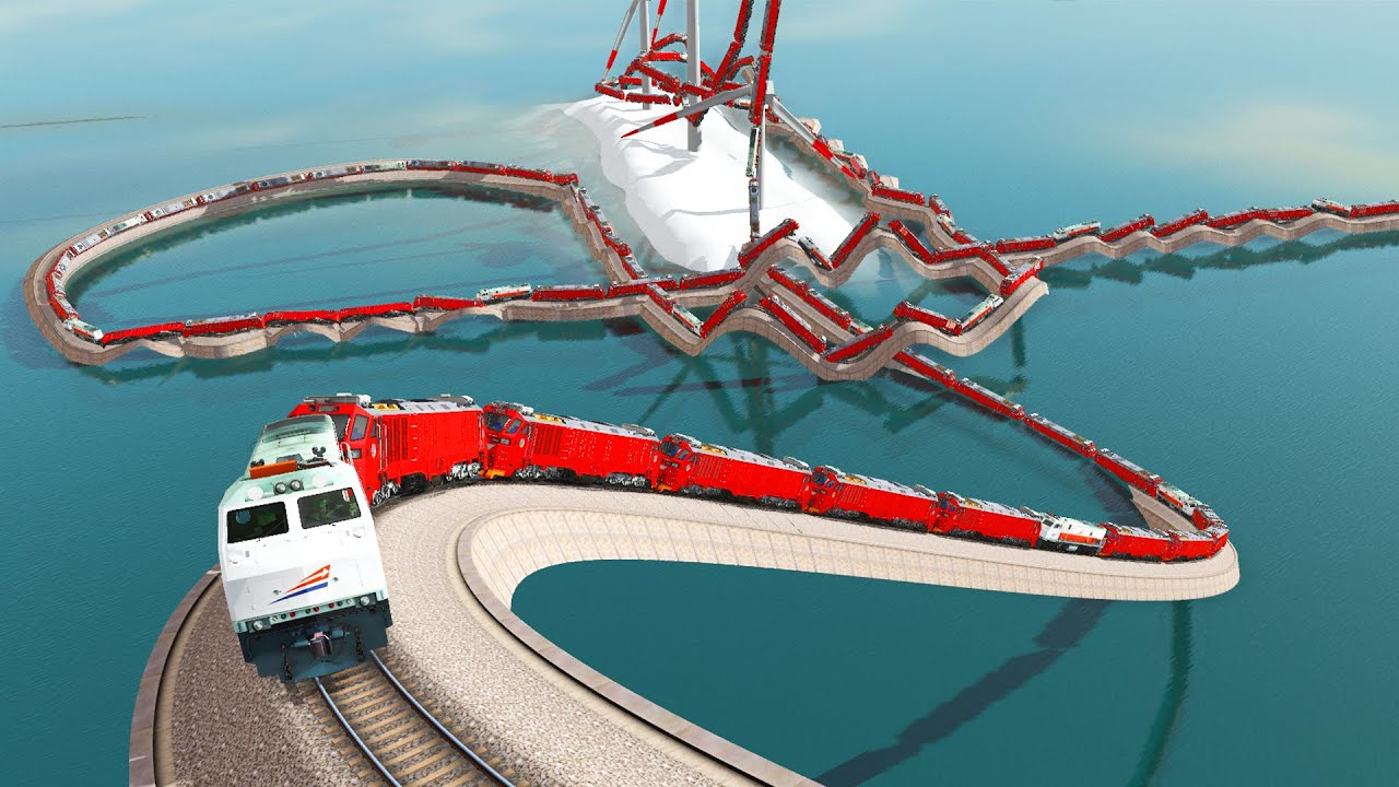 Wow! Dance Train Crosses Extreme Rails in the Middle of the Sea ...