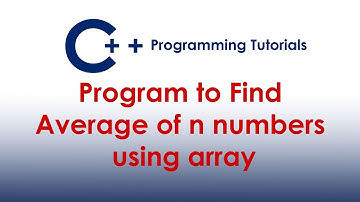 Program to Find Average of n numbers using array in C++