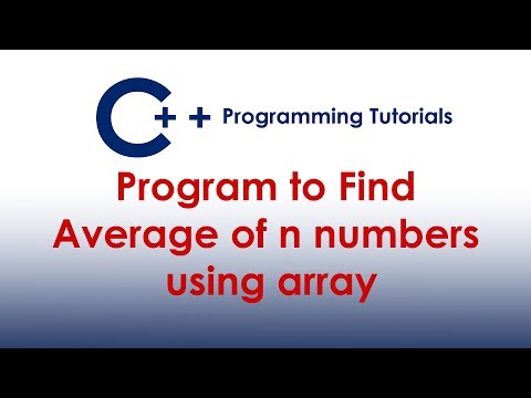 Program to Find Average of n numbers using array in C++