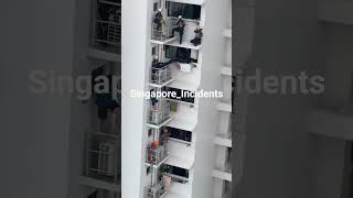 A Man was rescued by the SCDF, who' was seen on the 8th floor of the air-con ledge. 635B Senja Road
