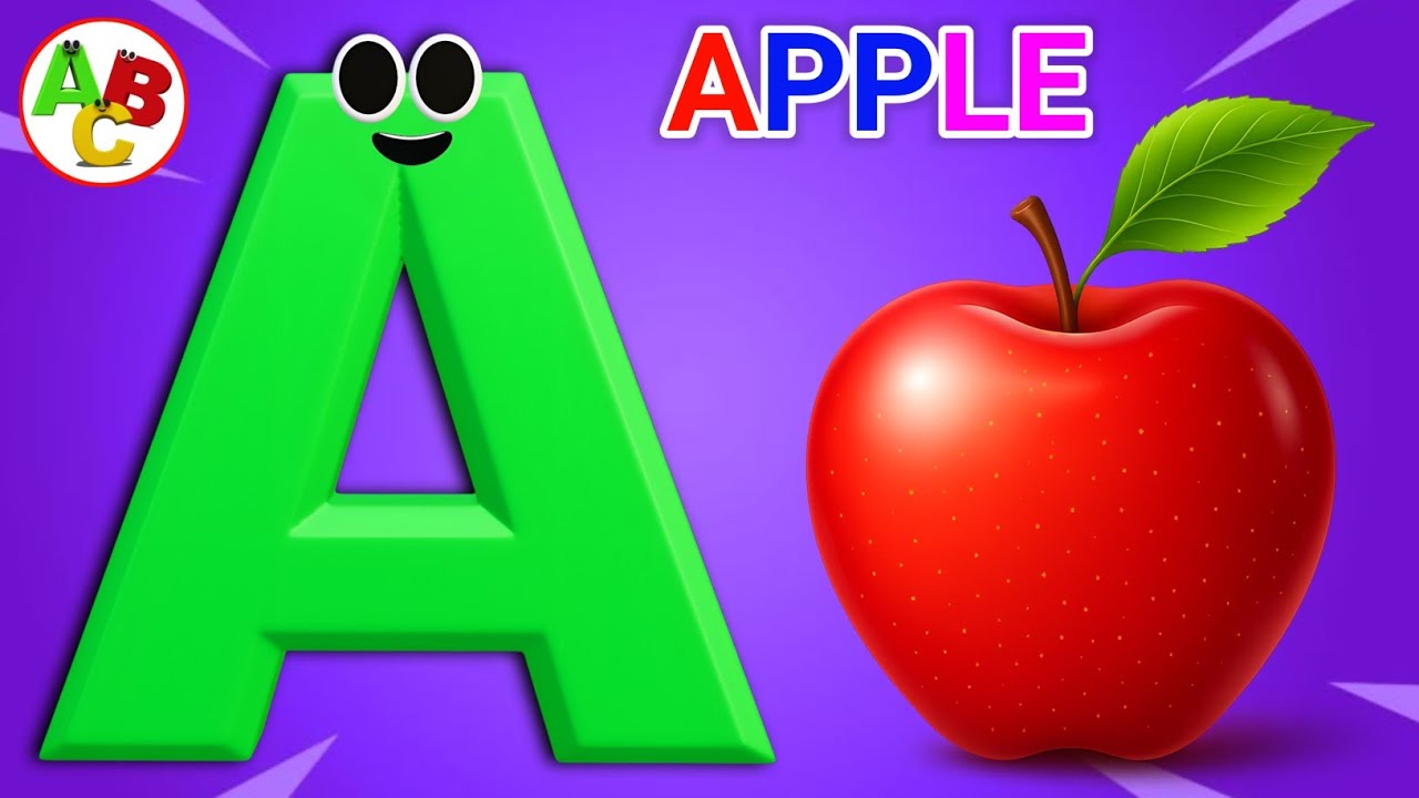 Learning ABC Phonics Song For Toddlers || A is for Apple 🍎 || ABC Nursery Rhymes Video