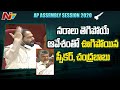 Speaker Tammineni warns Chandrababu in Assembly for questioning his behaviour