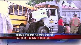 Holyoke PD cite dump truck driver in bus crash