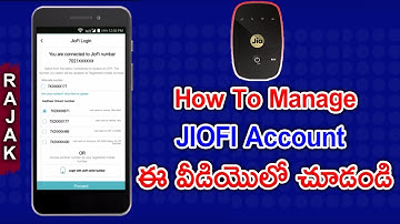 How To Manage JIOFI Account | How to Change JIOFI Password | Rajak