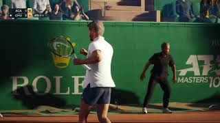 My player vs Legend Agassi AI! shot counter is op! TOP SPIN 2K25 - #topspin2k25