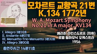 모차르트 교향곡 21번 K.134 1772년 | W. A. Mozart Symphony No.21 in A major, KV134 | 라인스도르프