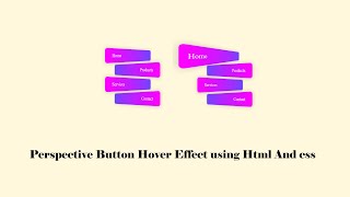 Perspective Button Hover Effect using Html And CSS | hover effect | @frontlinecoders8781