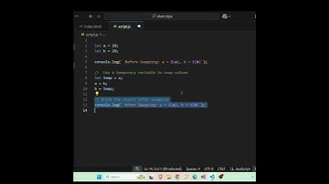 Swap Two Variables in JavaScript | Using Temporary Variable #education #programminglanguage
