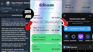 Hoe u uw TON Wallet kunt verbinden met uw Aqua Protocol Mining-account