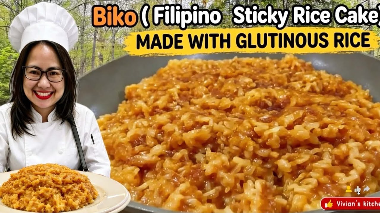 Biko Filipino Sticky Rice Cake | Made with Glutinous rice! - YouTube