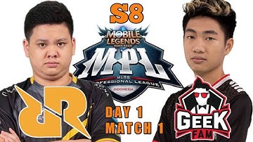 Geek Fam vs RRQ Hoshi GAME 1 MPL ID S8 W1D1 | RRQ vs Geek AGFAJI ARI