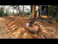 Re-Sloping a Failing Drainage Ditch with a CAT 304 Mini Excavator