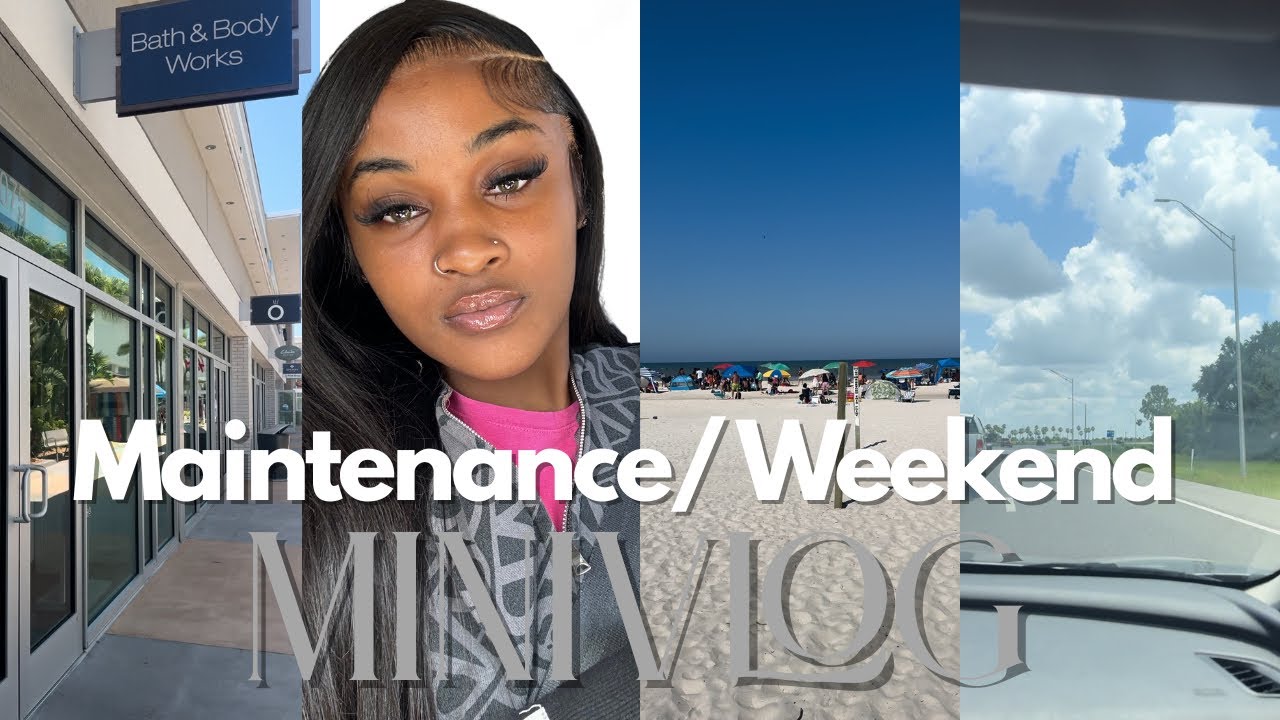 Maintenance/ Weekend mini vlog 💇🏽‍♀️🏖️| preparing for maintenance day + hair + toes + beach 