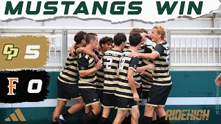 Cal Poly vs. CSUF, Men's Soccer Highlights -- Oct. 22nd, 2023