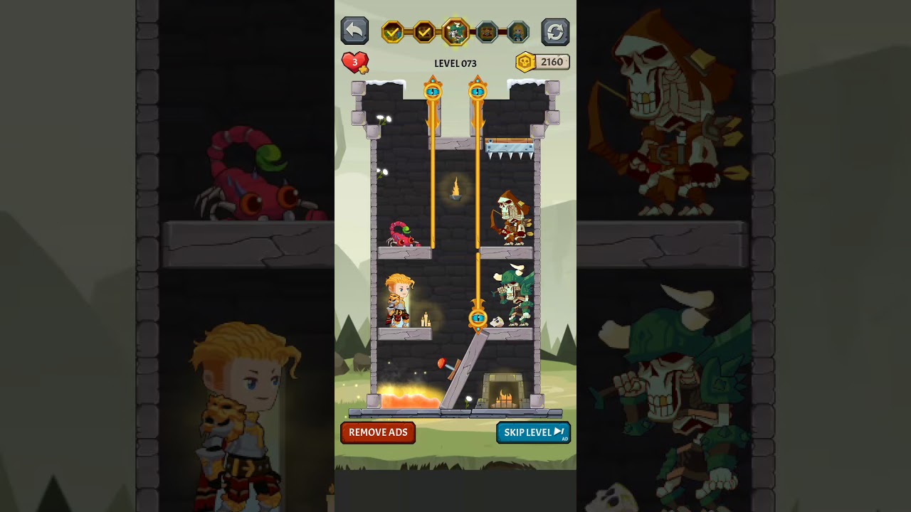 How to Loot - Pin Pull & Hero Rescue / Level 73 / Solution / Azura Global / Android iOS