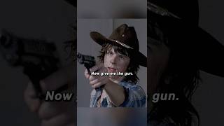 Carl Take Rons Gun, Because Ron Introduced The Walkers Into The House.