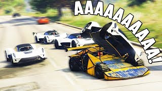 картинка: GTA 5 COPS & ROBBERS - ОЧЕНЬ СЛОЖНО! МАШИНА РАМПА ИЗ ФОРСАЖА РАСКИДЫВАЕТ 4 СУПЕРКАРА ПО ГОРОДУ!