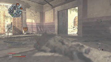 Mw3 - Quick Scoping 3v3 (amazing throwing knife at the end)