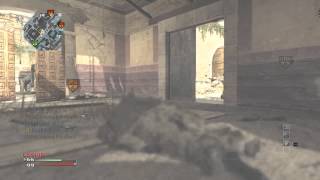 Mw3 - Quick Scoping 3v3 (amazing throwing knife at the end)