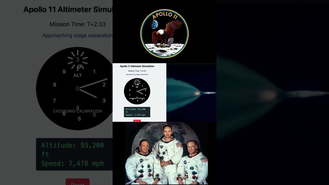 Apollo 11's Journey to Space: A Real-time Altitude Visualization 