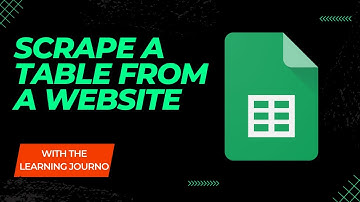 Scrape a table from a webpage into a Google sheet