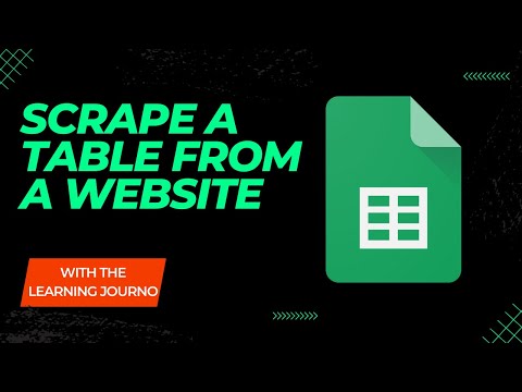 Scrape a table