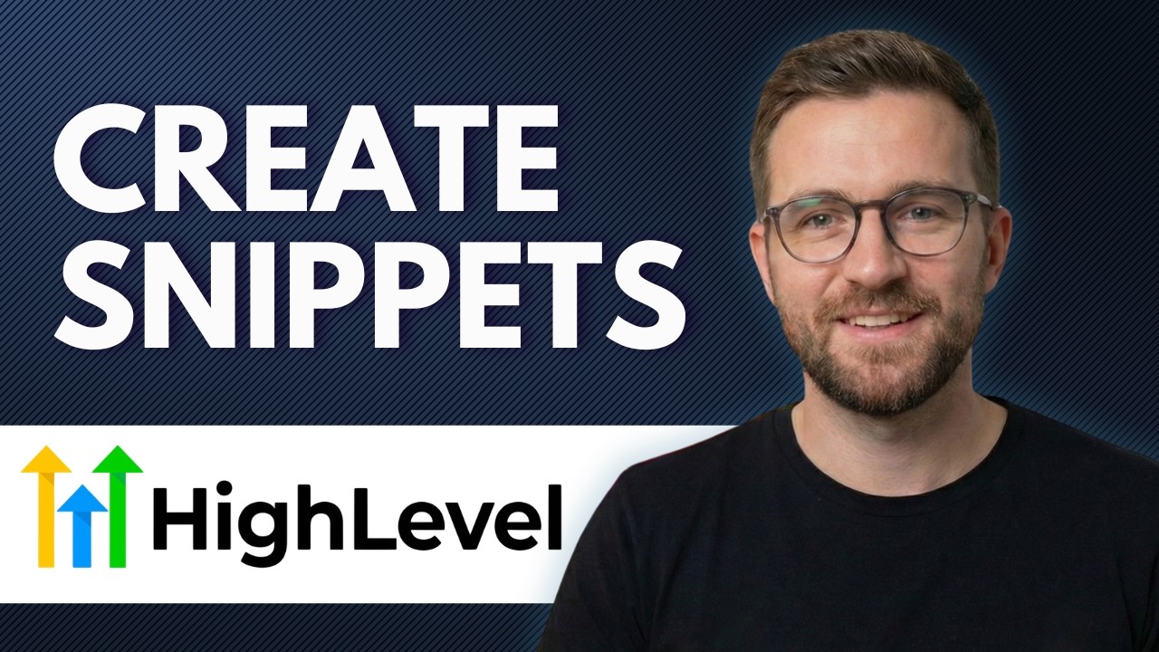 How to Create Snippets in GoHighLevel (Step By Step 2026) - YouTube