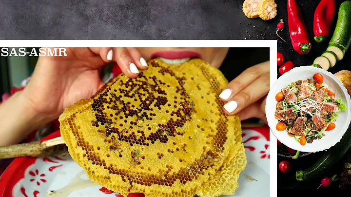 ASMR Raw Honey Comb (EXTREME STICKY EATING SOUNDS) NO TALKING | SAS-ASMR