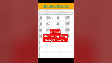 Cách xuống dòng trong 1 ô excel #excel #exceltips