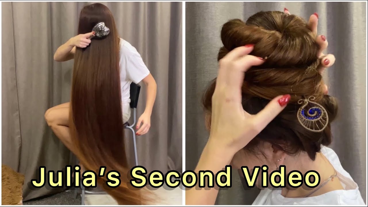 Julia’s Floor Length Bun Drops + chair play Hair Play