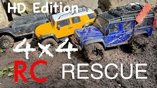 RC 4x4 Mud-Pit Rescue! Traxxas TRX4M and FMS 1/18
