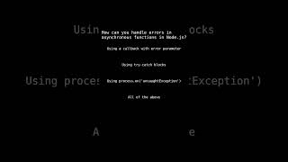 Nodejs | How can you handle errors in asynchronous functions in Node.js? | Qno.202