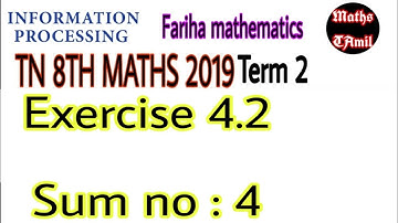 8th maths 2019 term 2 / EXERCISE 4.2 sum no 4/ SAMACHEER-KALVI/FARIHA MATHEMATICS
