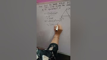 ²prove that the points A(2,4) B(2,6)and C(2+√3) are the vertices of an equilateral triangle
