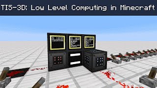 Tis 3d Low Level Computing In Minecraft Youtube