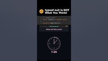 typeof null Is NOT What You Think! #javascript