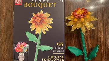 Let’s Build Block Tech Block Bouquet Crystal Sunflower | Five Below LEGO-compatibele bouwstenen