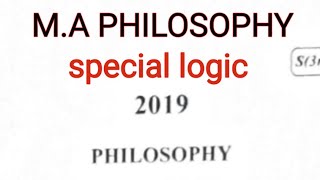 cu ma philosophy semester 3 2019 question paper ||logic and philosophy tutorials