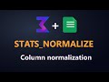 STATS_NORMALIZE function reference in Google Sheets (ALS Stats add-on)