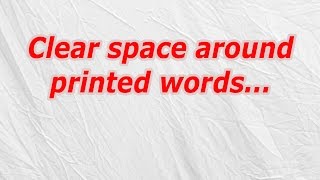 Clear space around printed words CodyCross Crossword Answer