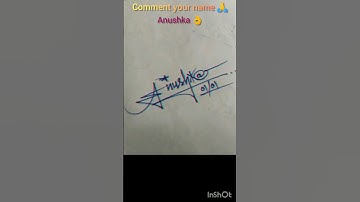 How to make your signature.. Anushka ✍️😍| #youtubeshorts #signature #video #art #calligraphy #shots