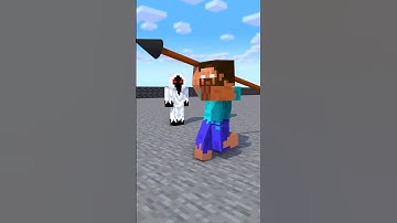 HELP Herobrine Throw SPEAR VS Entity VS Notch #herobrine #minecraft #shorts #entity