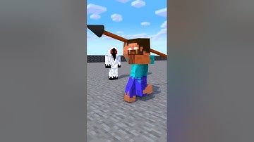 HELP Herobrine Throw SPEAR VS Entity VS Notch #herobrine #minecraft #shorts #entity